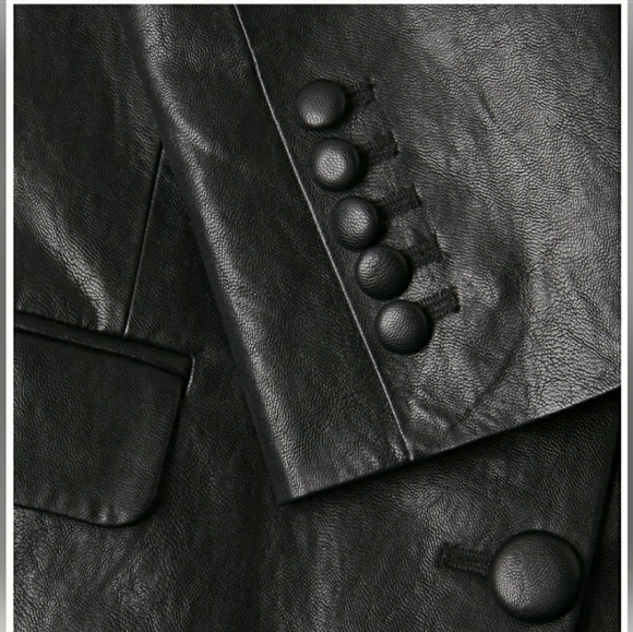 Michael Michael Kors Mensy Faux Leather Blazer - Picture 13 of 13